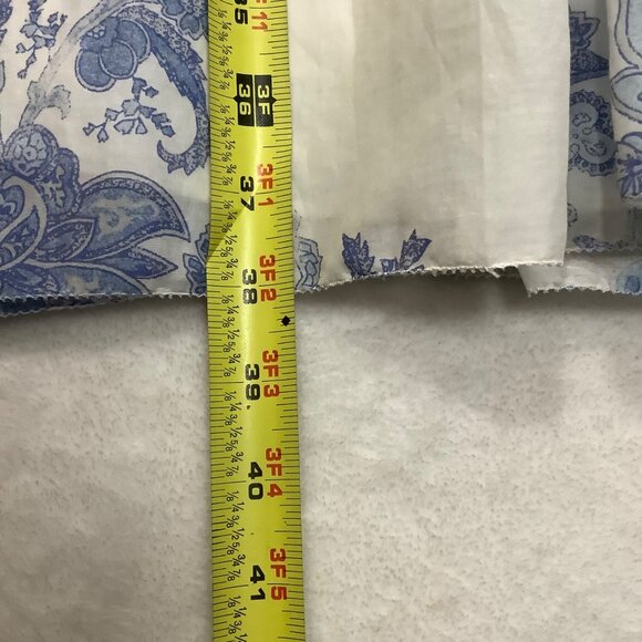 Gap Floral White Blue Midi Summer Dress Women Size 8 Silk Blend Lined Strappy - Picture 7 of 8